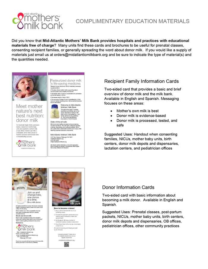 Education materials summary